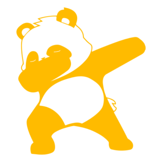 Dabbing Panda Decal (Yellow)